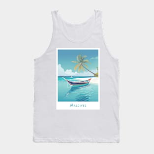 Retro Vintage Tropical Maldives Escape Tank Top